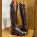 DENIRO SALENTINO LACED BROWN BOOT LUCIDI WINE TOP